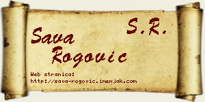 Sava Rogović vizit kartica